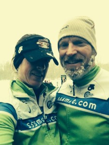 Gettin' warm, post race!  